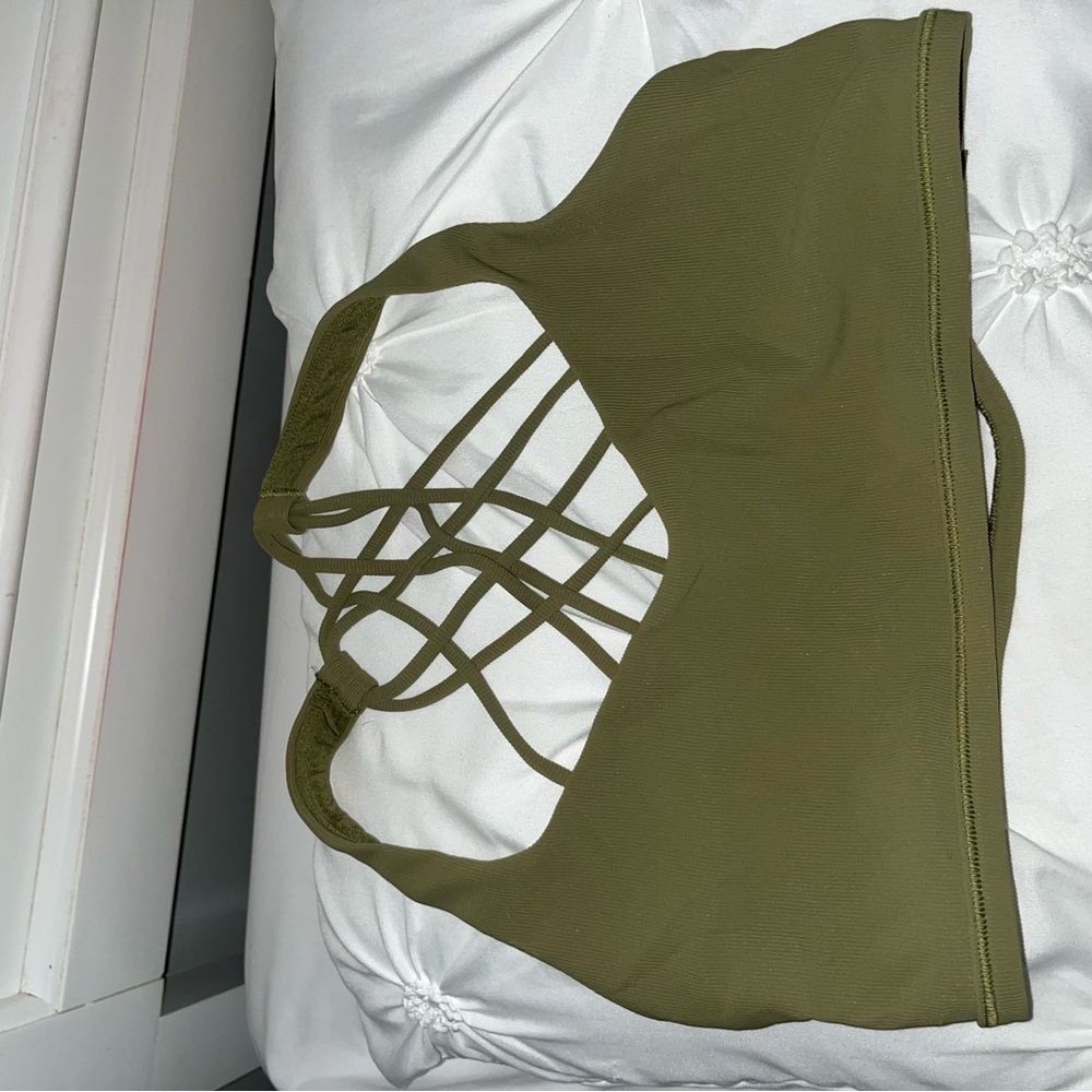 Lululemon Athletica Olive Green Strappy Sports Bra